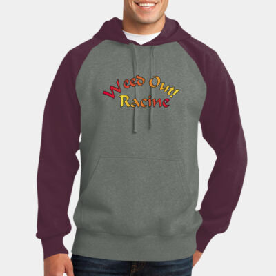 Weed Out Racine - Raglan Colorblock Pullover Hooded Sweatshirt Thumbnail