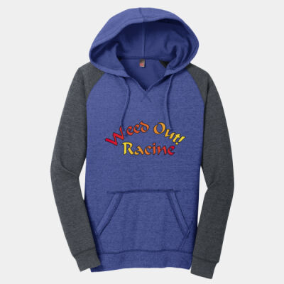 Weed Out Racine - Women's Lightweight Fleece Raglan Hoodie Thumbnail